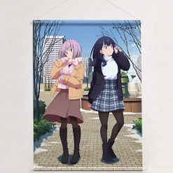 Gridman Universe W Suede B2 Tapestry Rikka Takarada & Akane Shinjo: Winter Date Ver.