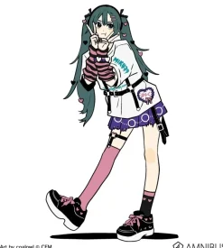 Hatsune Miku Art by Coalowl Osuwari Plushie Ver. B