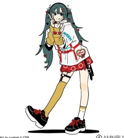 Hatsune Miku Art by Coalowl Osuwari Plushie Ver. A