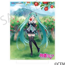 Hatsune Miku x Hirosaki Apple Silver-backed Acrylic Plate Hirosaki Art by Asagao Minoru