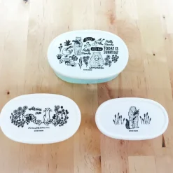 Hello Marche Botanical Series Elliptical Lunch Box 3-Piece Set