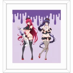 High School DxD Hero Reproduction Art Print Rias Gremory & Akeno Himejima: Black Nurse Ver.