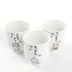 Hitokoto Animal Tea Cups (Cat)