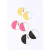 Honey Salon Acrylic Round Earrings