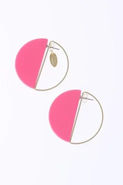 Honey Salon Acrylic Round Earrings