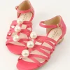 Honey Salon Big Pearl Sandals (Fuchsia Pink)