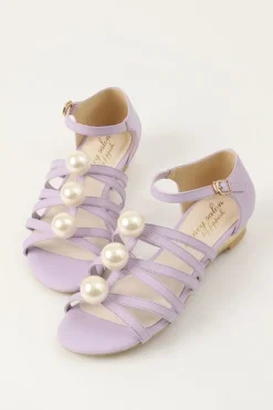 Honey Salon Big Pearl Sandals (Lavender)