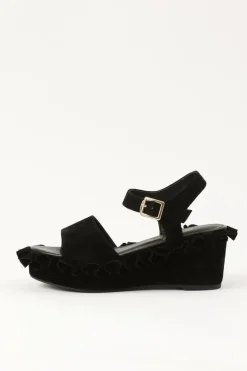 Honey Salon Frilly Sandals (Black)