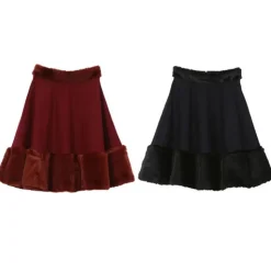 Honey Salon Fur Combi Skirt