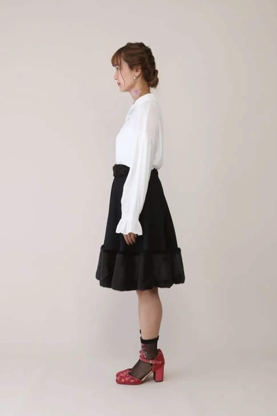 Honey Salon Fur Combi Skirt