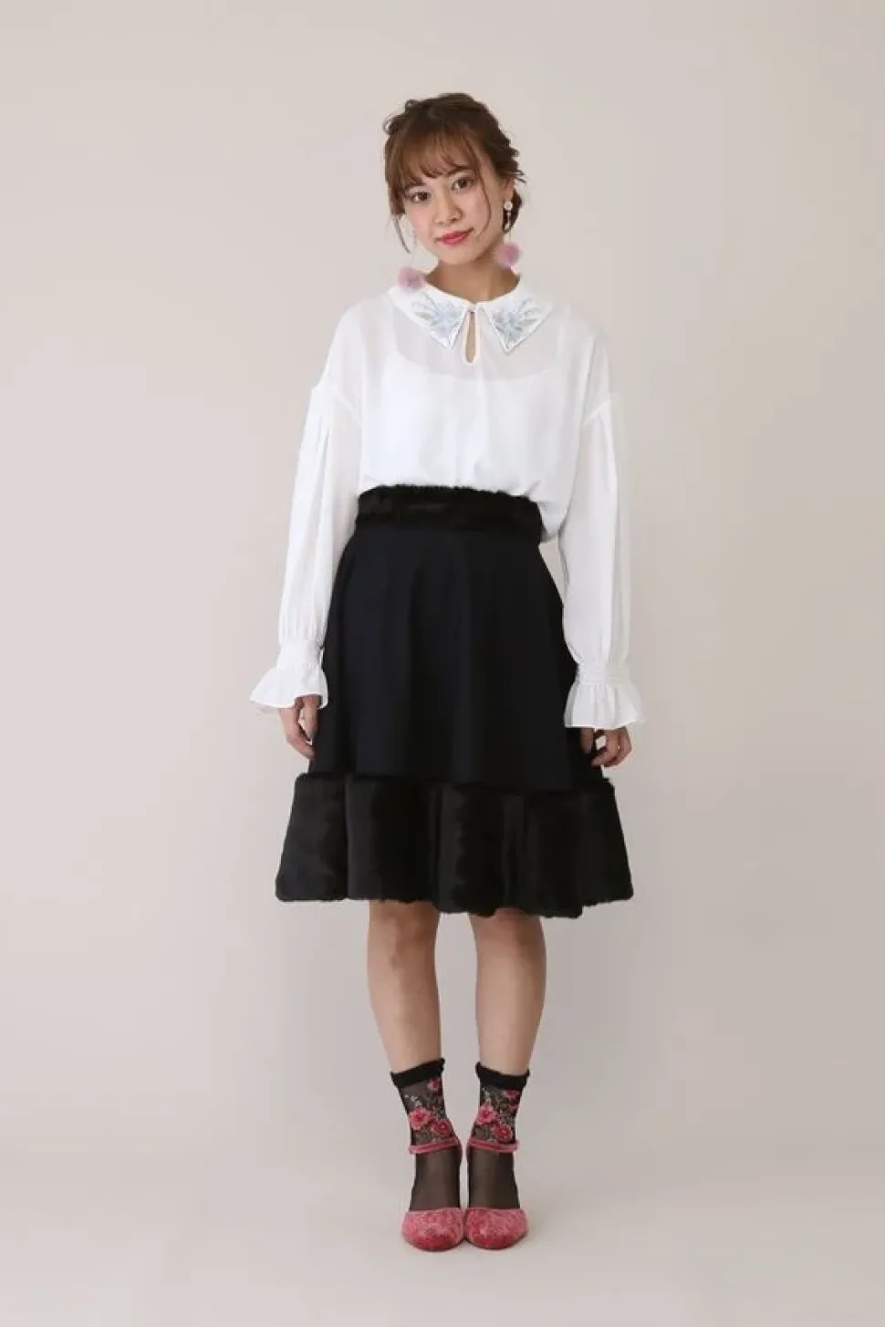 Honey Salon Fur Combi Skirt