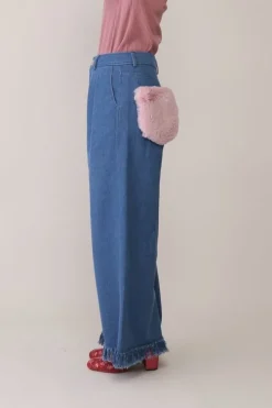 Honey Salon Fur Pocket Wide Pants