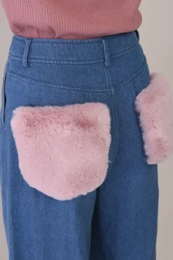 Honey Salon Fur Pocket Wide Pants