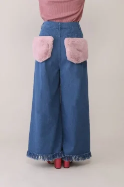 Honey Salon Fur Pocket Wide Pants