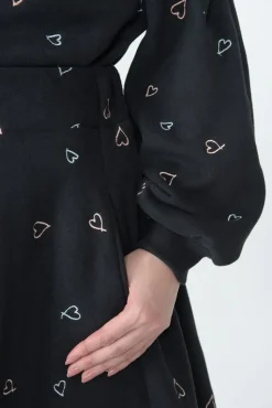 Honey Salon Heart Print Skirt