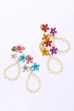 Honey Salon Petite Flower Pearl Earrings