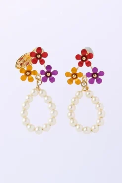 Honey Salon Petite Flower Pearl Earrings