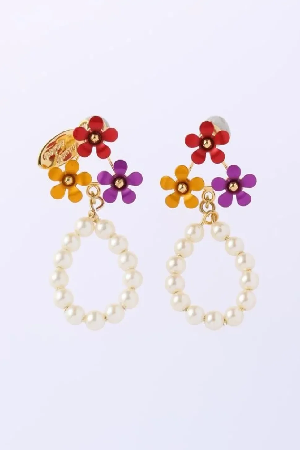 Honey Salon Petite Flower Pearl Earrings