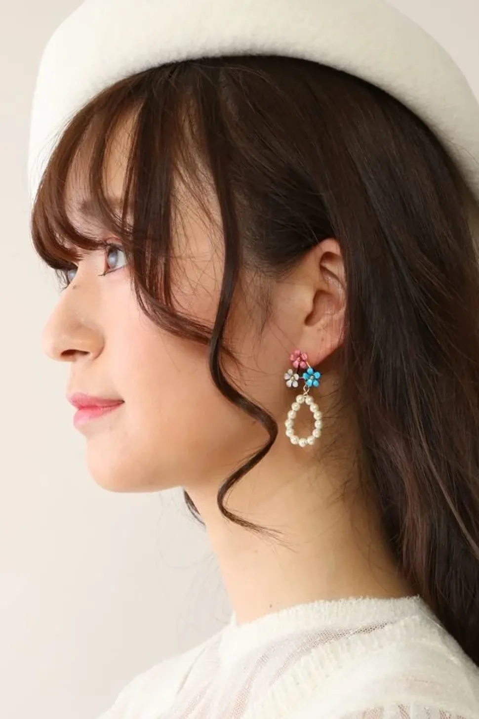 Honey Salon Petite Flower Pearl Earrings