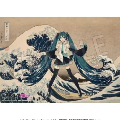 Katsushika Hokusai x Hatsune Miku B2-Size Fabric Poster Thirty-six Views of Mount Fuji: The Great Wave Off Kanagawa