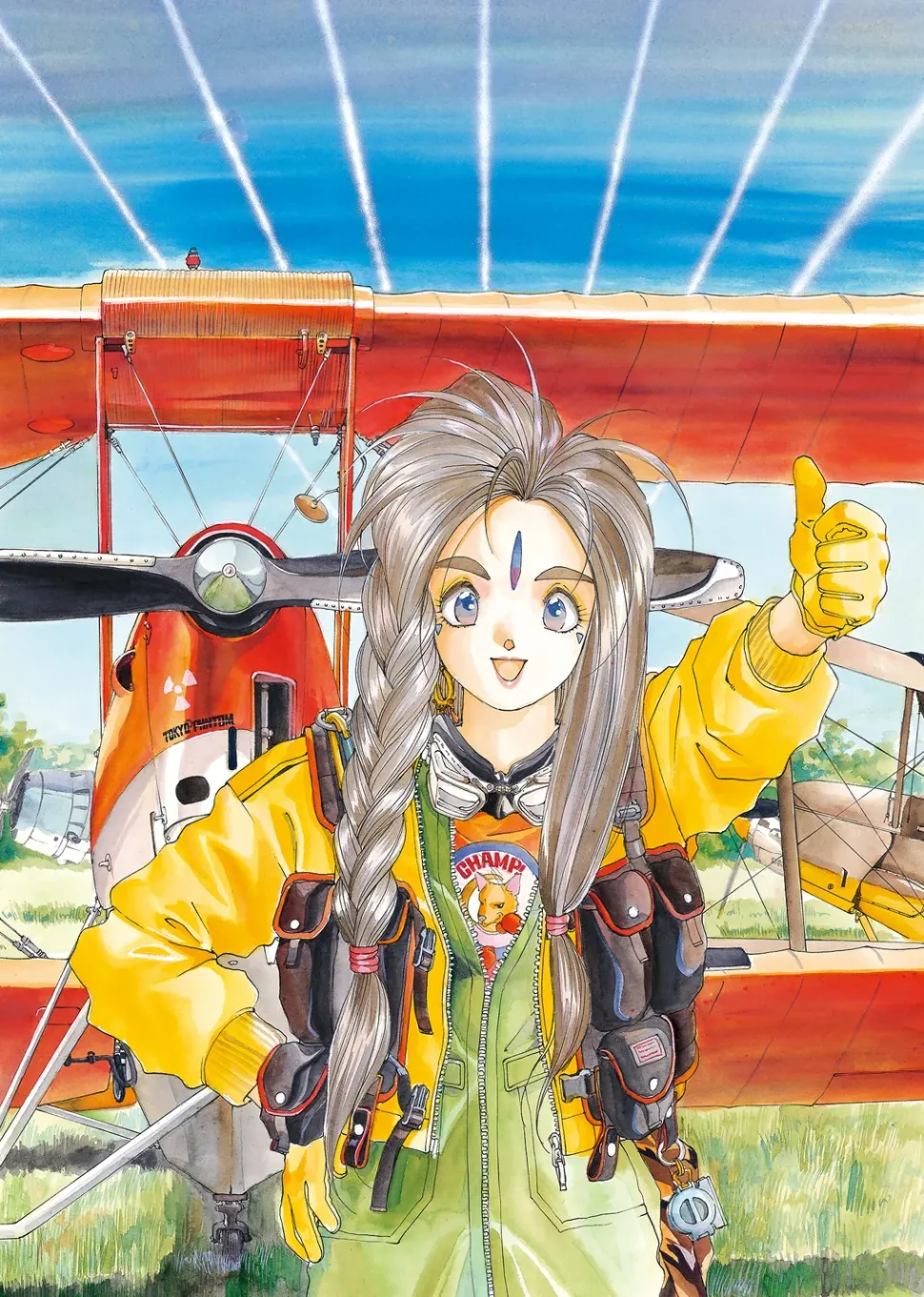 Kousuke Fujishima Signed Limited Edition Framed Oh My Goddess! Primagraphie Art Print: Spiraling Space