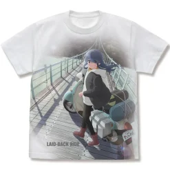 Laid-Back Camp Season 3 Bike Rin Shima Full Graphic T-Shirt White