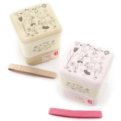 le sucre Lacquerware 2-Tier Square Lunch Box