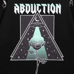 LISTEN FLAVOR Alien Abduction Zippered Shoulder Hoodie