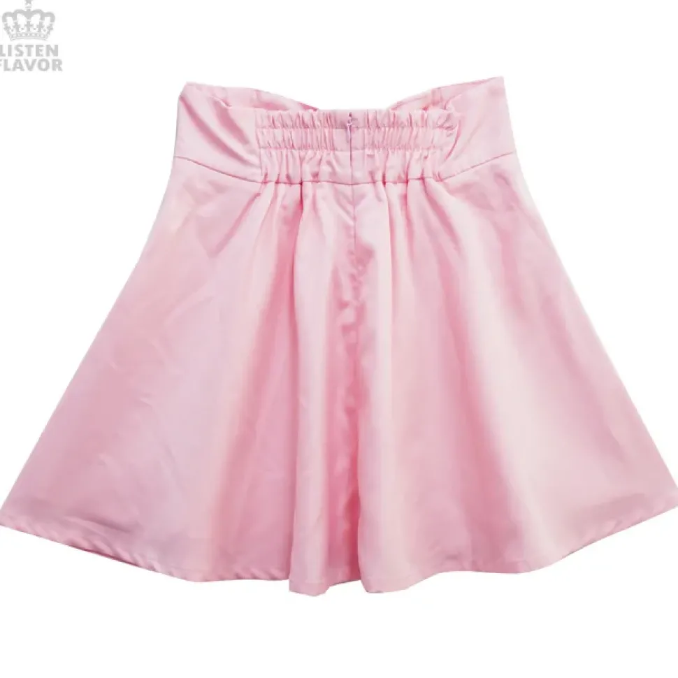 LISTEN FLAVOR Angel Heart Lace-Up Circular Skirt