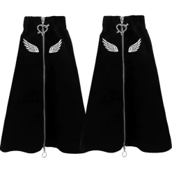 LISTEN FLAVOR Angel's Wing Heart Zip Leg Covers