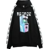 LISTEN FLAVOR Arcade Game Sleeve Line Hoodie Black