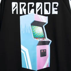LISTEN FLAVOR Arcade Game Sleeve Line Hoodie Black