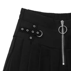 LISTEN FLAVOR Barbed Wire Chain Pleated Skirt