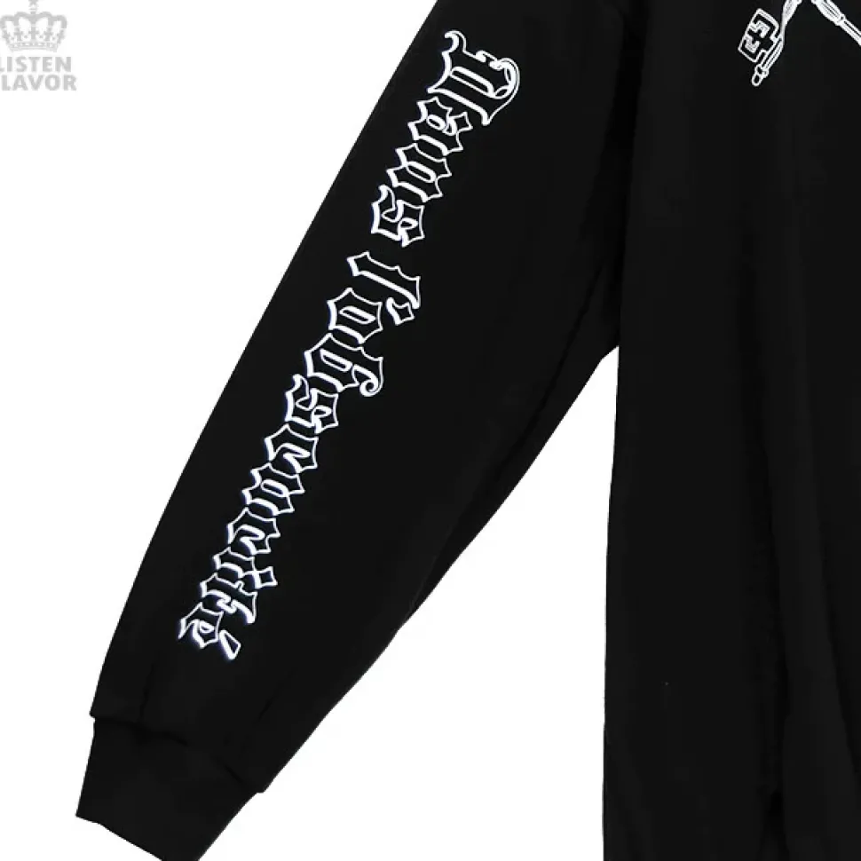 LISTEN FLAVOR Bat Double Zipper Hoodie