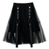 LISTEN FLAVOR Belt Equipped Fluffy Tulle Skirt