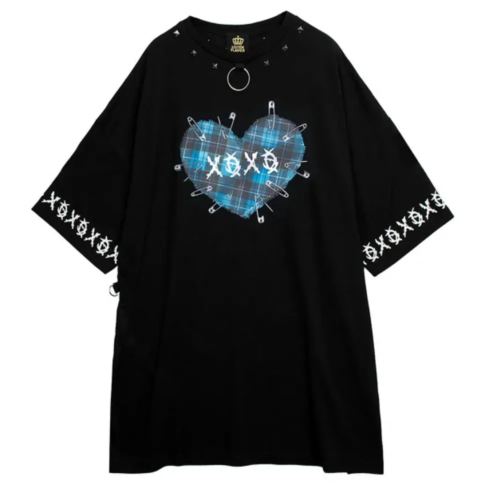 LISTEN FLAVOR Binding Kiss Hug Big Top with Chain