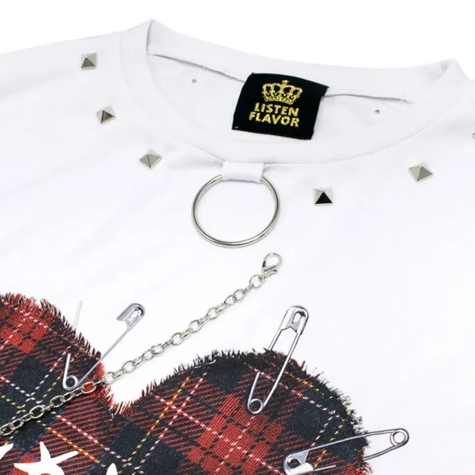 LISTEN FLAVOR Binding Kiss Hug Big Top with Chain