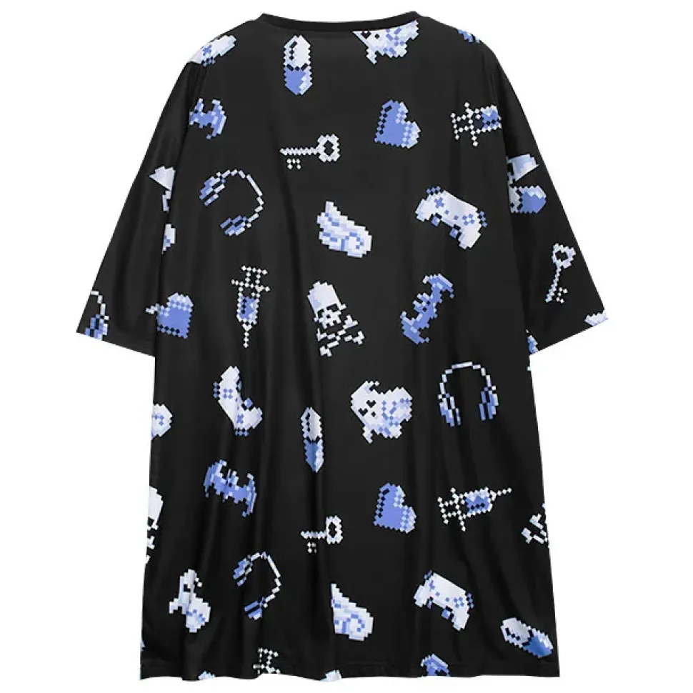 LISTEN FLAVOR 8bit Full Graphic Big T-Shirt