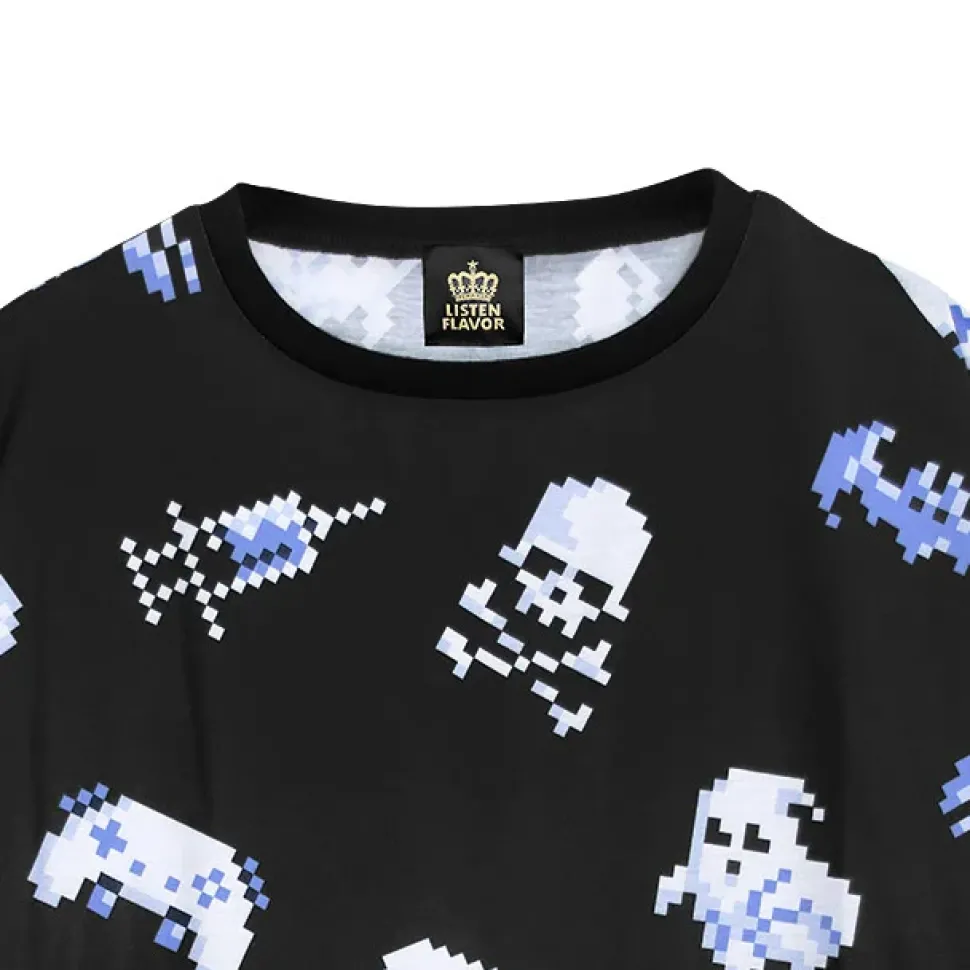 LISTEN FLAVOR 8bit Full Graphic Big T-Shirt
