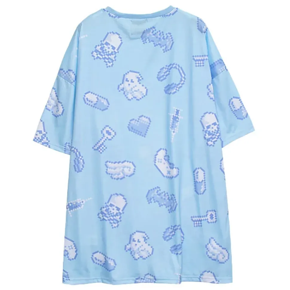 LISTEN FLAVOR 8bit Full Graphic Big T-Shirt