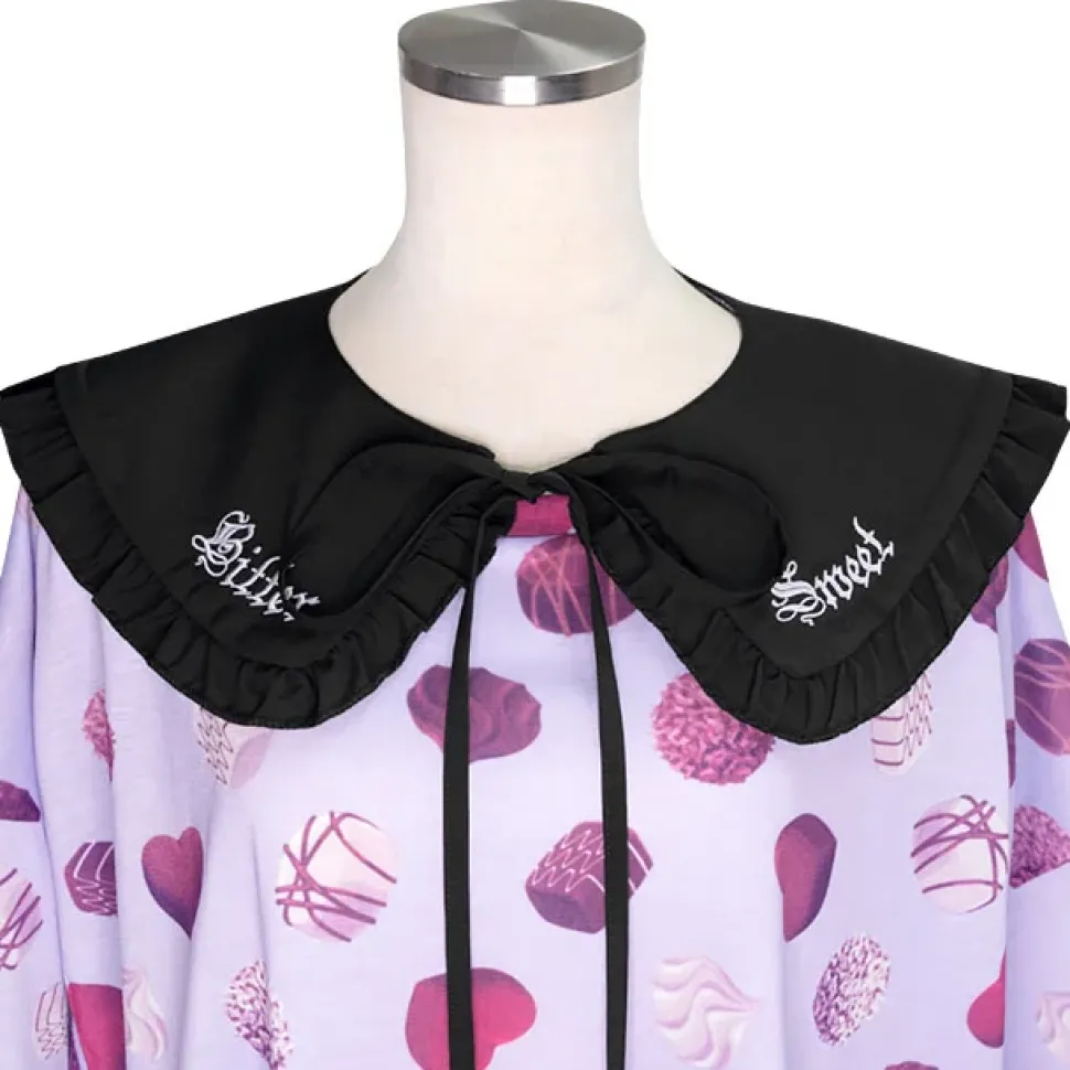 LISTEN FLAVOR Bitter Sweet Ribbon Frill Collar