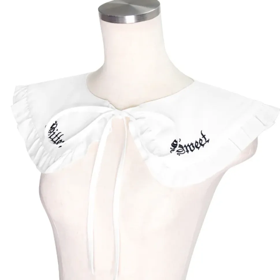 LISTEN FLAVOR Bitter Sweet Ribbon Frill Collar