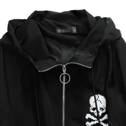 LISTEN FLAVOR Black 8-Bit Skull Anorak Jacket