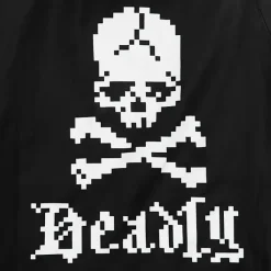 LISTEN FLAVOR Black 8-Bit Skull Anorak Jacket