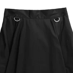 LISTEN FLAVOR Black Cargo Long Skirt