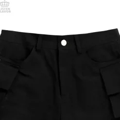 LISTEN FLAVOR Black Cargo Shorts