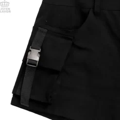 LISTEN FLAVOR Black Cargo Shorts