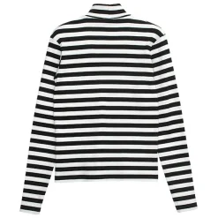 LISTEN FLAVOR Black Cat Studded Ribbed Top