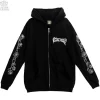 LISTEN FLAVOR Black Cypris Morpho Zip Hoodie