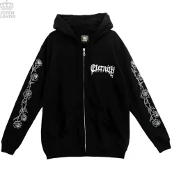 LISTEN FLAVOR Black Cypris Morpho Zip Hoodie